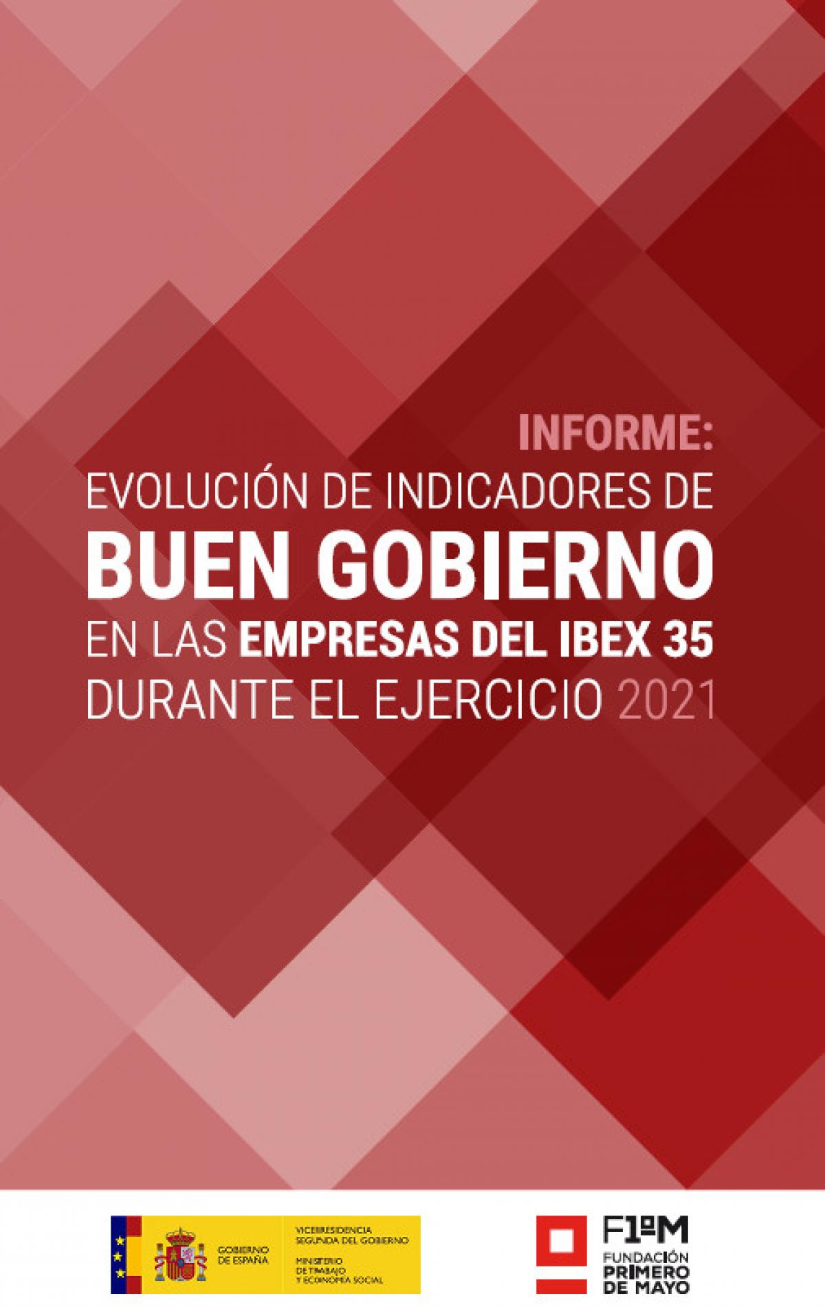 Portada del estudio "Evolución de indicadores de buen gobierno en las empresas del IBEX 35 durante el ejercicio 2021"