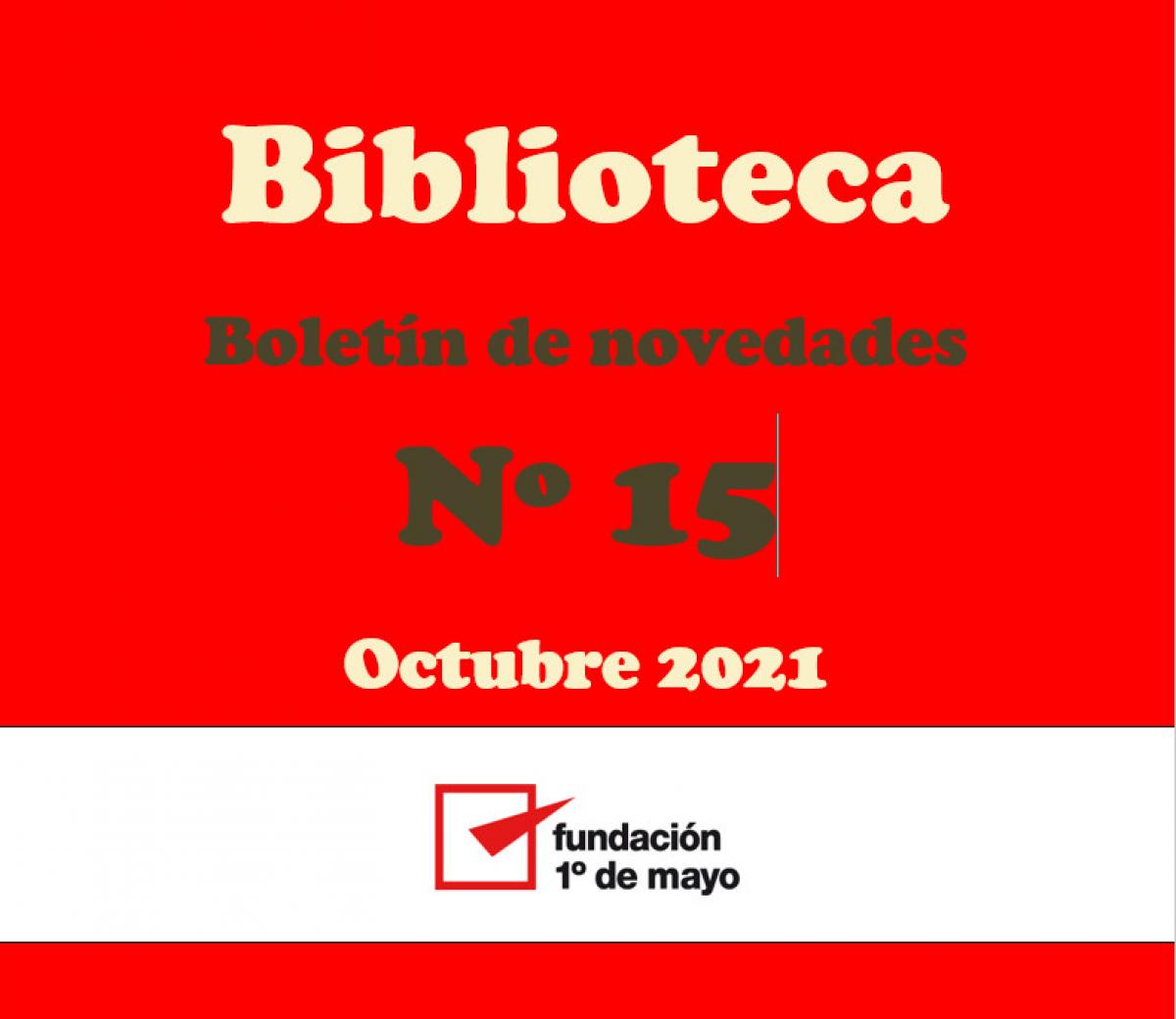 Novedades Bibliogrficas. Octubre 2021
