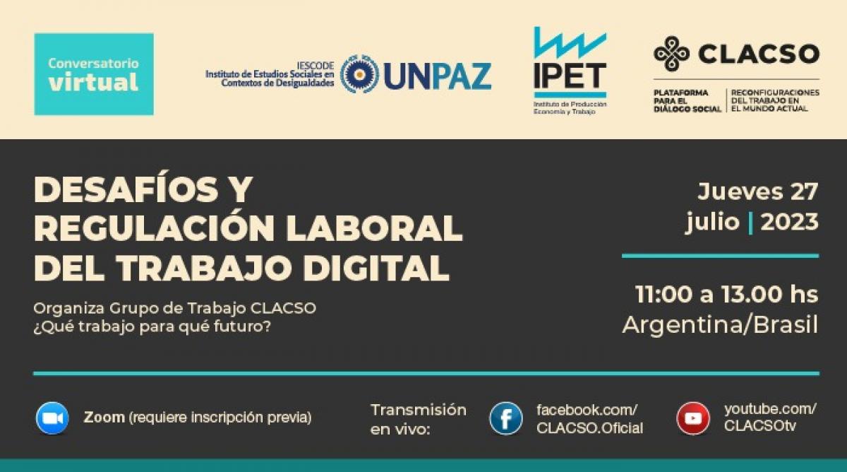 Jornada CLACSO "Desafos y regulacin laboral del trabajo digital"