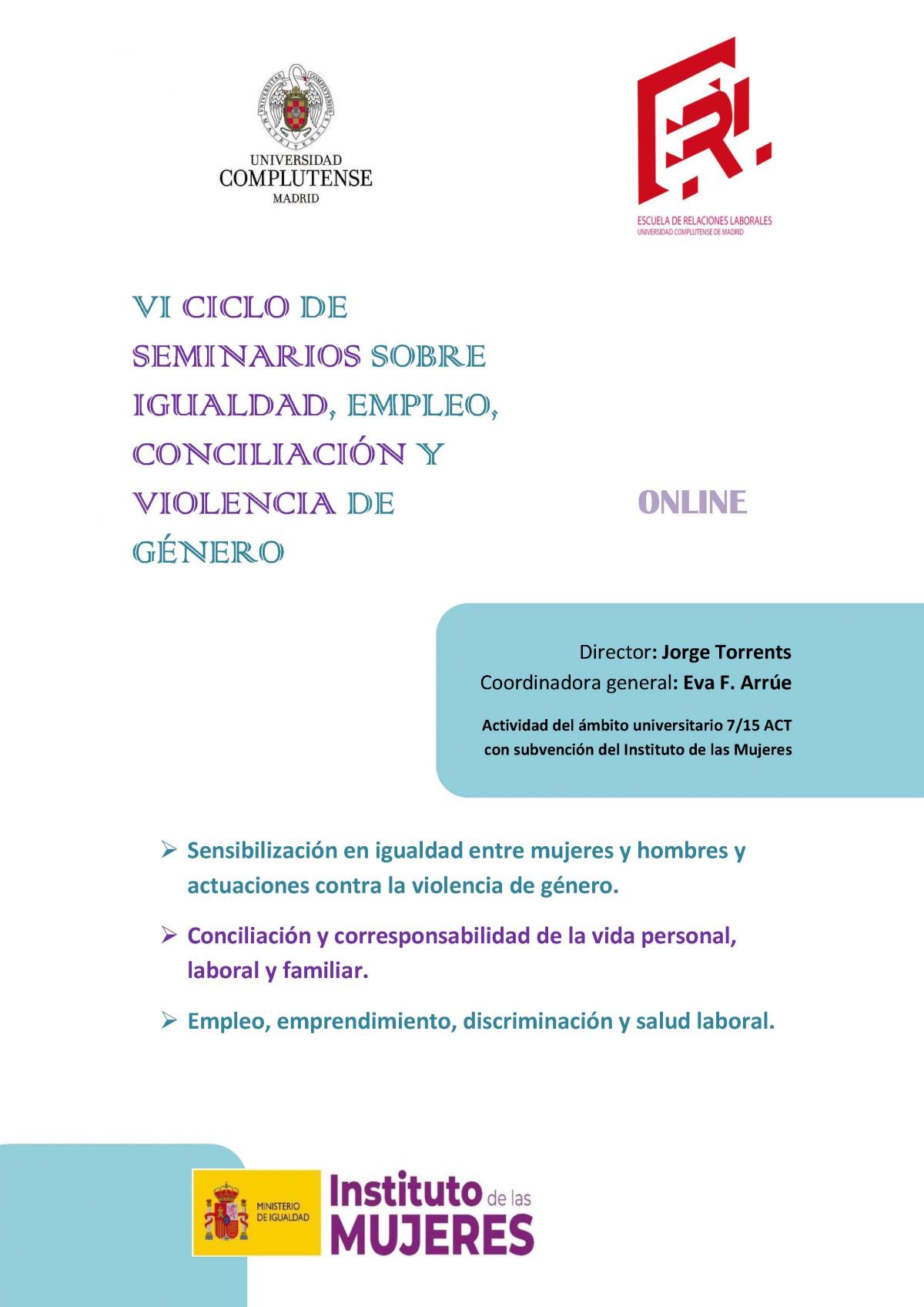 VI ciclo de Seminarios sobre Igualdad, Empleo, Conciliacin y Violencia de Gnero