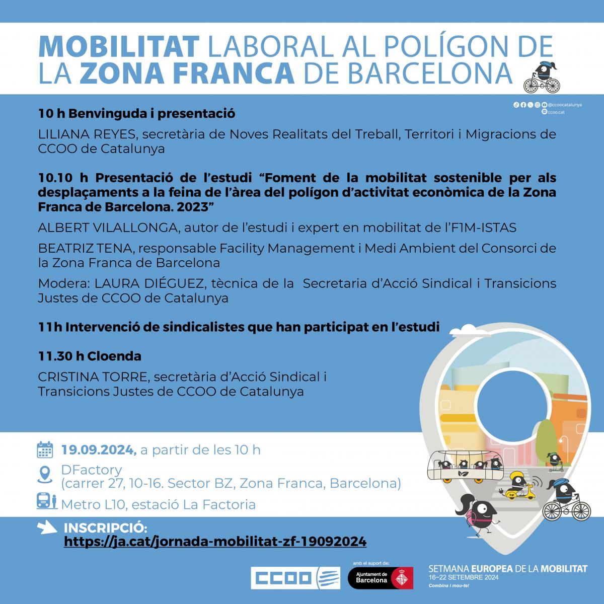 Fomento de la movilidad sostenible para los desplazamientos al trabajo del rea del polgono de actividad econmica de la Zona Franca de Barcelona