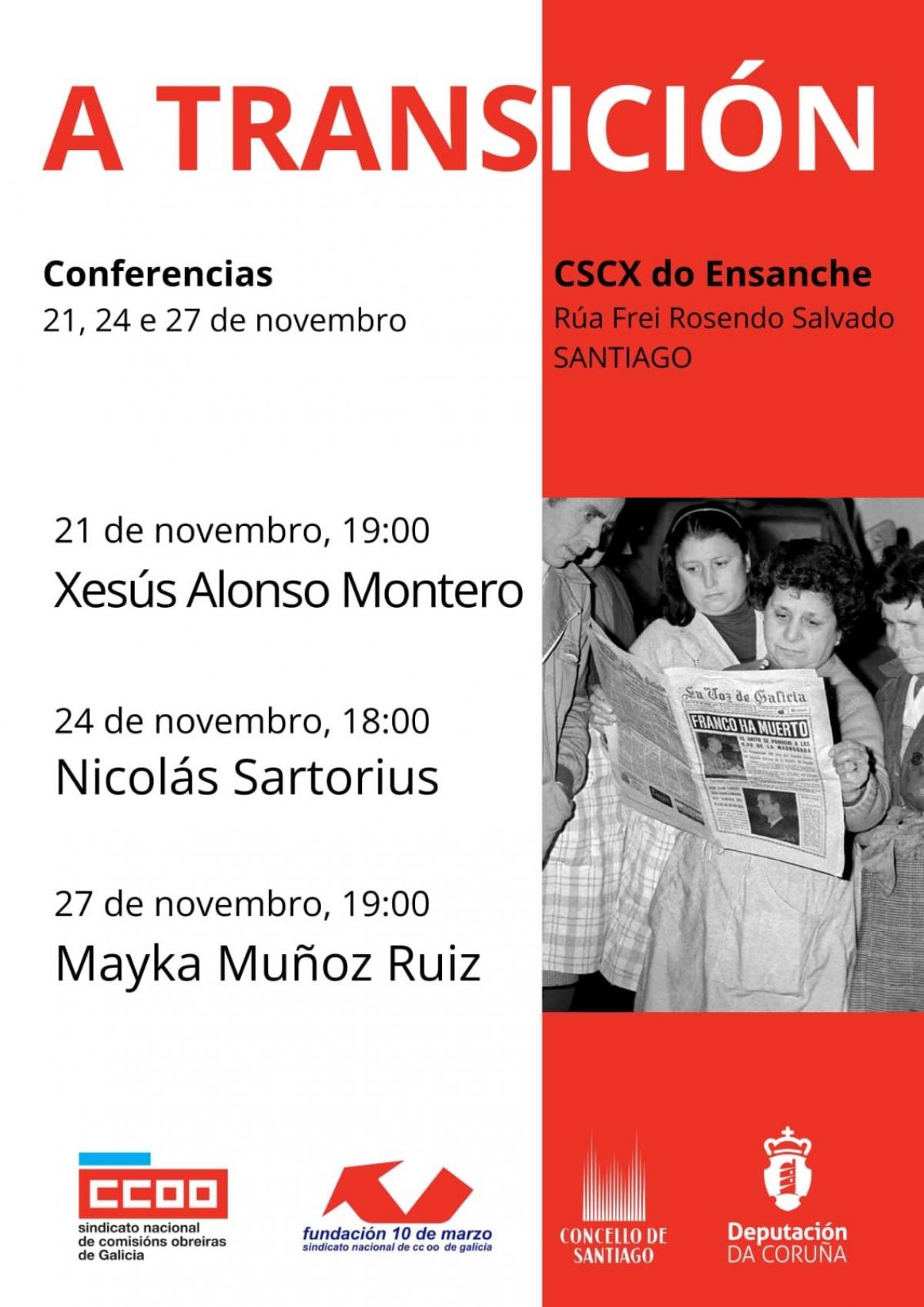 La Fundación 1º de Mayo en el ciclo de conferencias "A transición", en Galicia