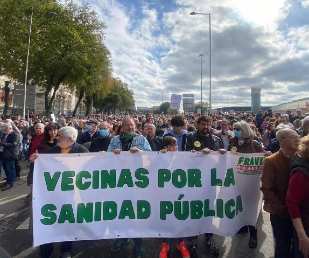 Manifestación en Madrid por la sanidad pública